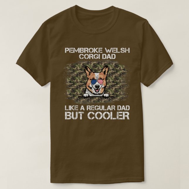 T-shirt Pembroke Welsh Corgi Papa Comme Un Papa Régulier M (Design devant)