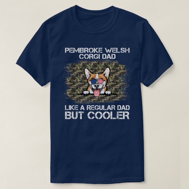 T-shirt Pembroke Welsh Corgi Papa Comme Un Papa Régulier M (Design devant)