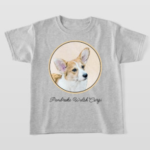 T-shirt Pembroke Welsh Corgi Peinture - Art Chien original