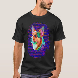 T-shirt Pembroke Welsh Corgi Pop Coloré Mignon Chien Corgi
