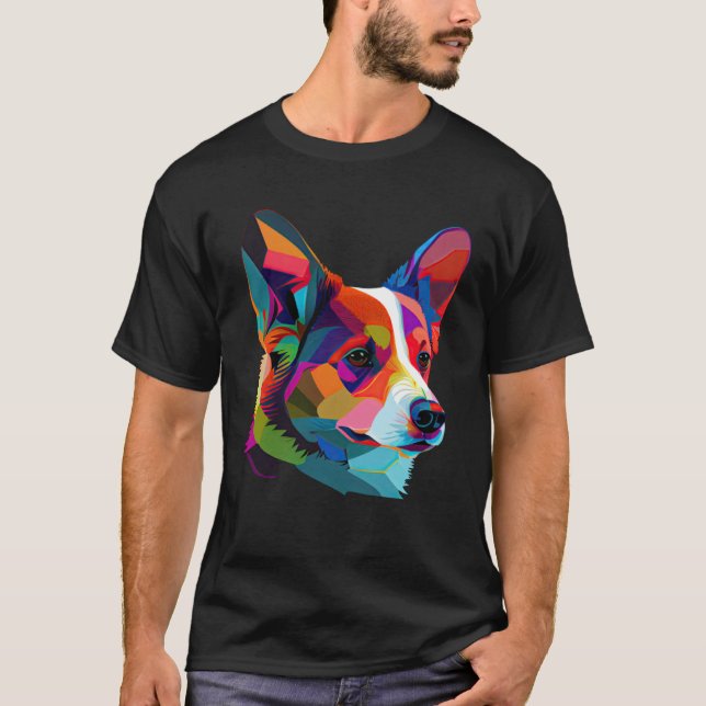 T-shirt Pembroke Welsh Corgi Pop Pembroke Corgi (Devant)