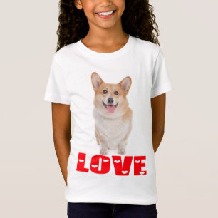 T-Shirt Pembroke Welsh Corgi Puppy Red Log