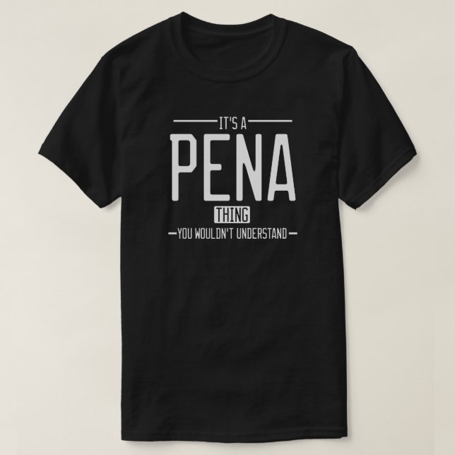 T-shirt Pena drôle nom de famille drôle (Design devant)