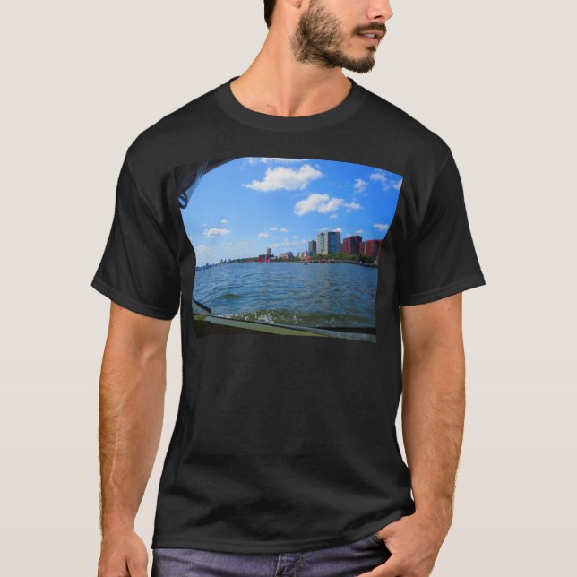 T-shirt Penchez les vues de fenêtre de visite de la ville (Devant)