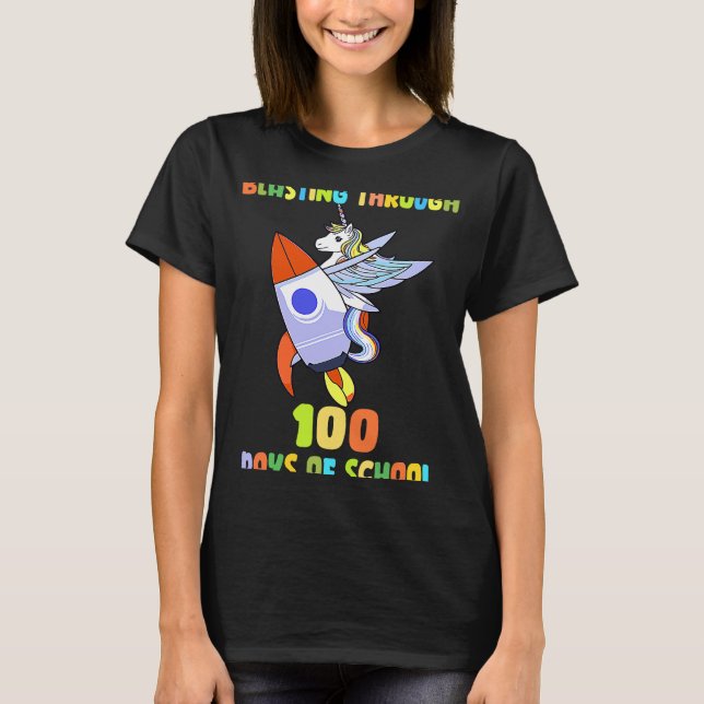 T-shirt Pendant 100 Jours D'École Rainbow Unicor (Devant)