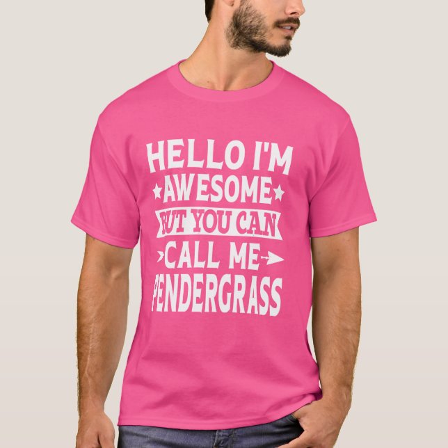 T-shirt Pendergrass Nom de famille Pendergrass Famille P N (Devant)