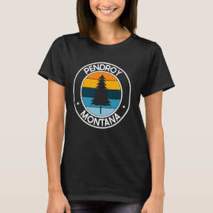 T-shirt Pendroy Montana MT USA City Pride Retro Sunset