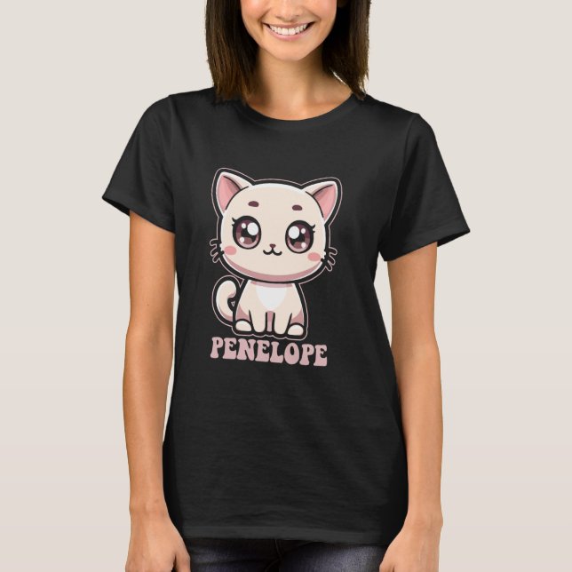 T-shirt Penelope Conception de chaton mignon pour filles n (Devant)