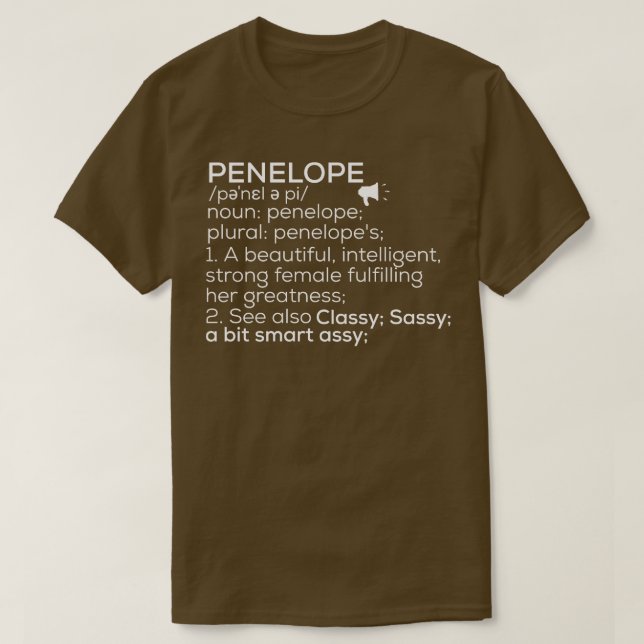T-shirt Penelope Nom Penelope Définition Penelope Femme (Design devant)