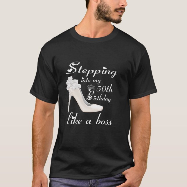 T-shirt Pénétrer dans mon 50e anniversaire Comme un patron (Devant)