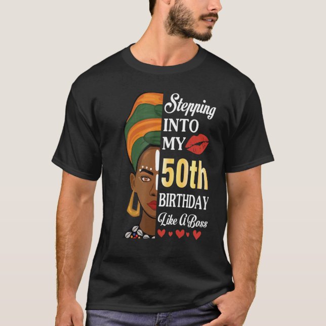 T-shirt Pénétrer Dans Mon 50e Anniversaire Comme Un Patron (Devant)