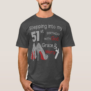 T-shirt Pénétrer Dans Mon 51E Anniversaire Avec Dieux Grac