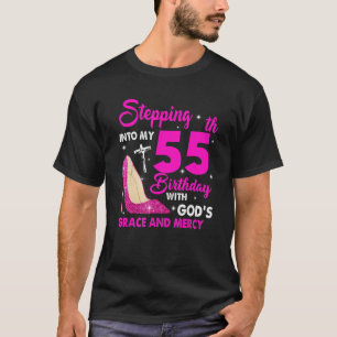 T-shirt Pénétrer Dans Mon 55E Anniversaire Avec Dieux Grac