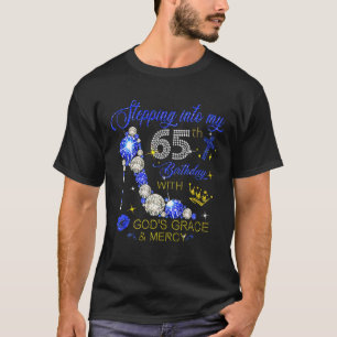 T-shirt Pénétrer Dans Mon 65E Anniversaire Avec La Grâc