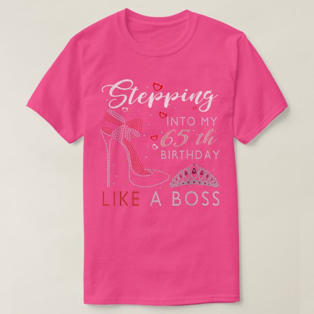 T-shirt Pénétrer Dans Mon 65e Anniversaire Comme Un Patron (Design devant)