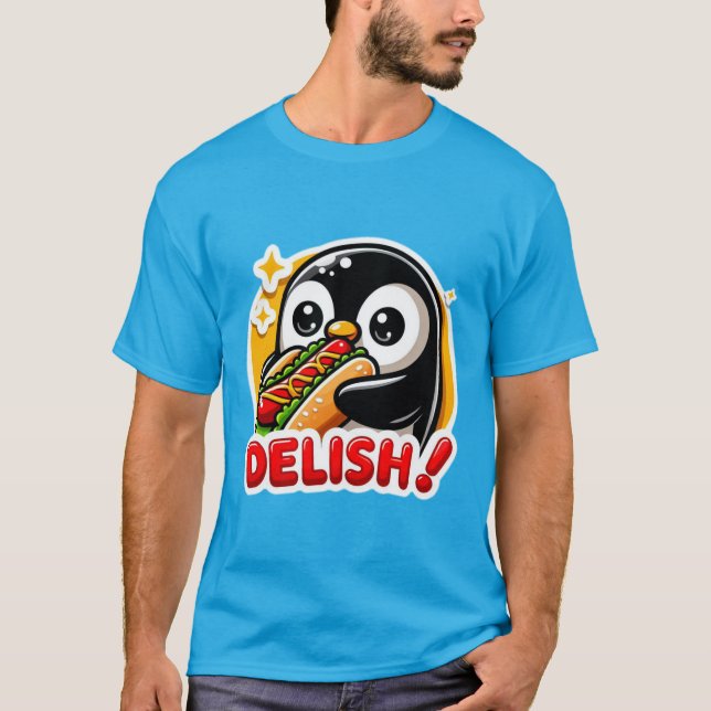 T-SHIRT PENGUIN ADORE CHAUD CHIEN 5 (Devant)