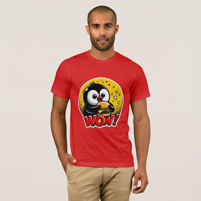 T-SHIRT PENGUIN ADORE CHEESEBURGER 5 (Devant entier)
