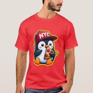 T-SHIRT PENGUIN ADORE LA PIZZA 2