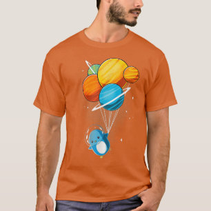 T-shirt Penguin astronaute pingouin dans la planète de ret