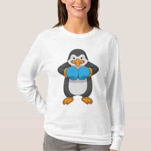 T-shirt Penguin at Boxing with Boxing Gloves