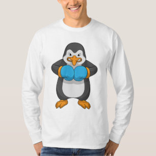T-shirt Penguin at Boxing with Boxing Gloves
