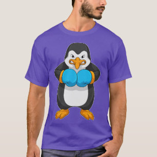 T-shirt Penguin at Boxing with Boxing Gloves