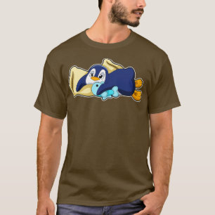 T-shirt Penguin au coucher avec Coussin