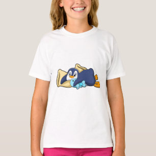 T-shirt Penguin au coucher avec Coussin