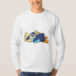 T-shirt Penguin au coucher avec Coussin