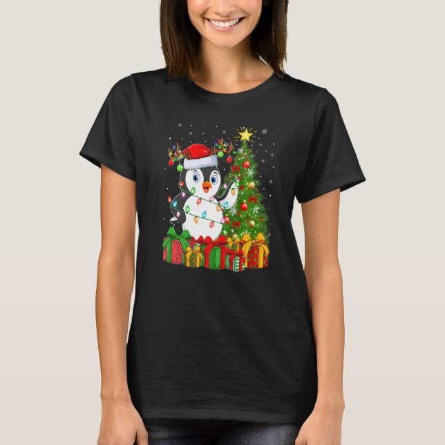 T-shirt Penguin Bird  Xmas Holiday Santa Penguin Christmas (Devant)