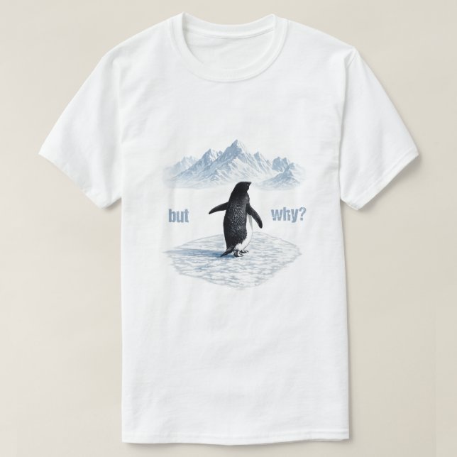T-shirt Penguin But Why Mountains (Design devant)