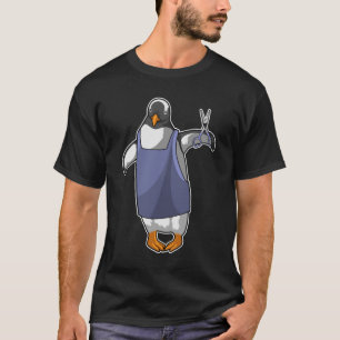 T-shirt Penguin coiffeur avec ciseaux