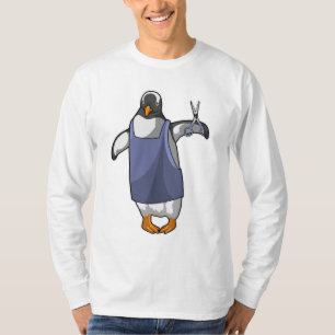 T-shirt Penguin coiffeur avec ciseaux
