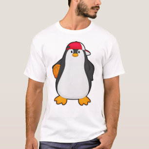 T-shirt Penguin comme joueur de basket-ball avec basket-ba