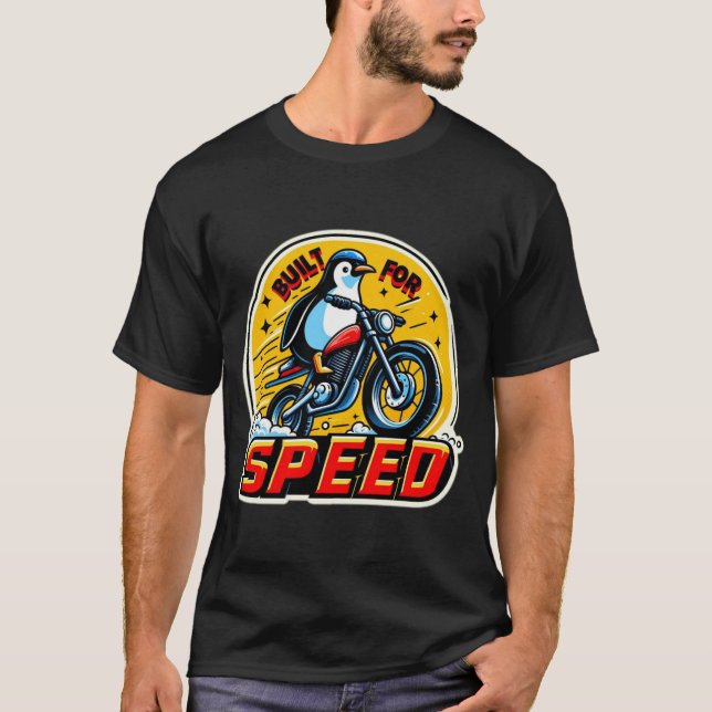 T-SHIRT PENGUIN CONSTRUIT POUR LA VITESSE 5 (Devant)