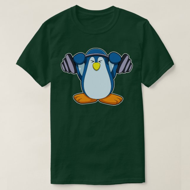 T-shirt Penguin de Bodybuilding avec cloches (Design devant)