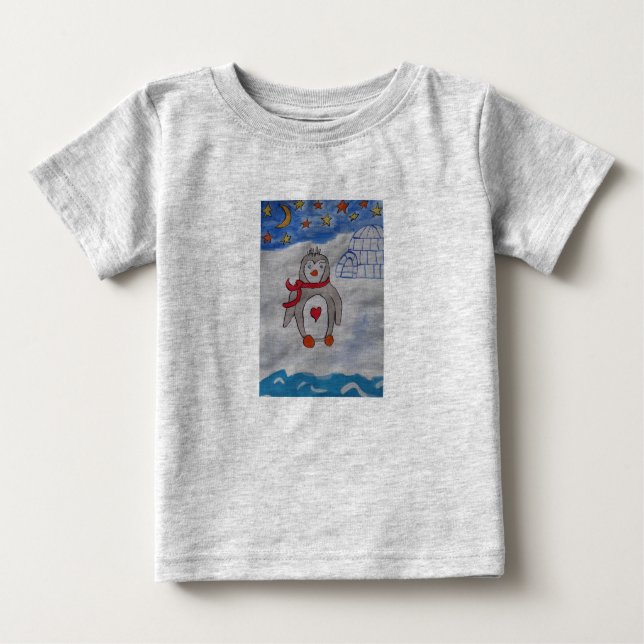T-shirt Penguin de neige d'hiver (Devant)