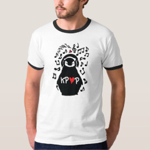 T-SHIRT PENGUIN ÉCOUTEZ LA MUSIQUE KPOP T--