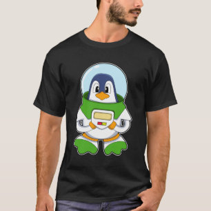 T-shirt Penguin en astronaute costume