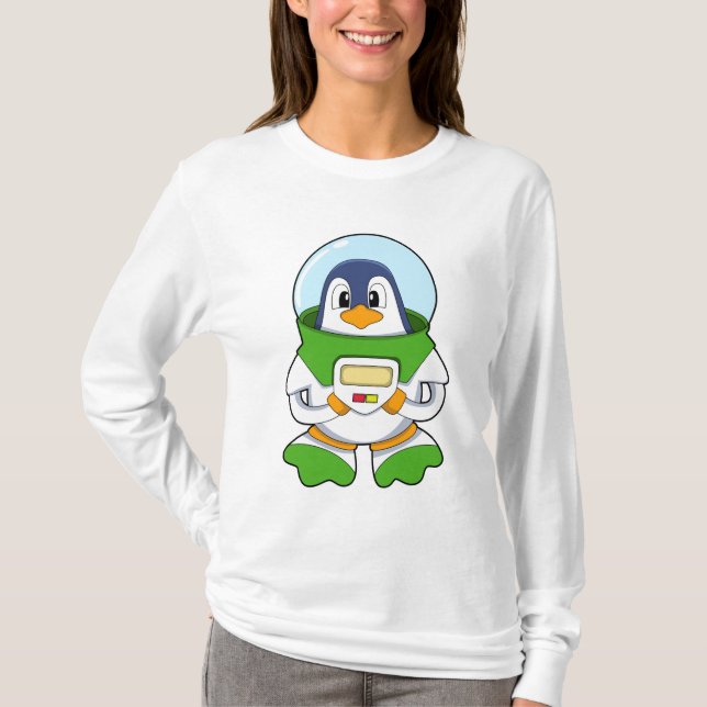 T-shirt Penguin en astronaute costume (Devant)