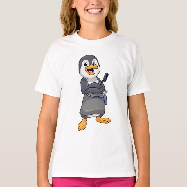 T-shirt Penguin en coiffure avec peigne (Devant)