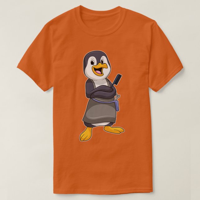 T-shirt Penguin en coiffure avec peigne (Design devant)