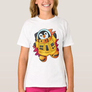 T-shirt Penguin en costume d'astronaute