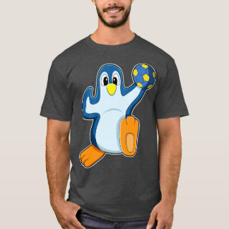 T-shirt Penguin en tant que joueur de handball avec Handba