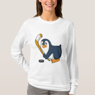 T-shirt Penguin Hockey sur glace bâton de hockey sur glace