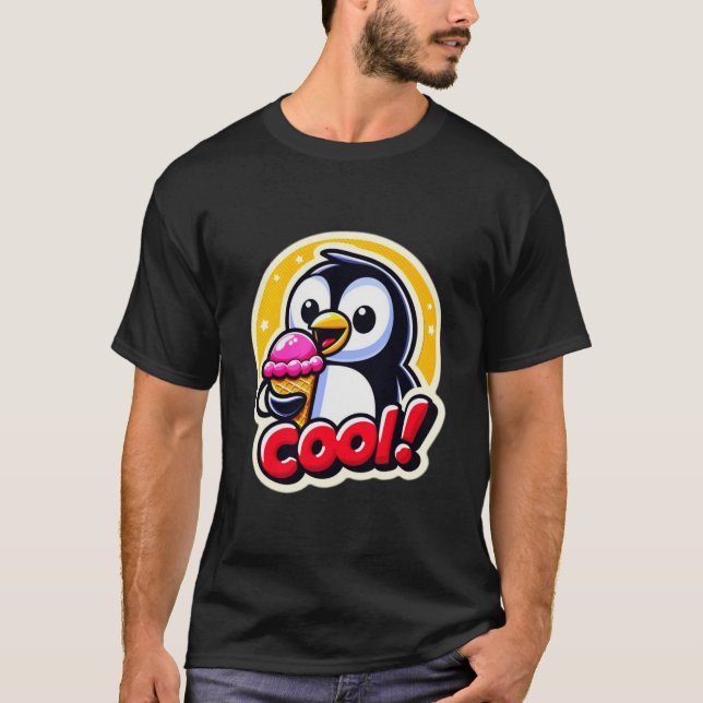 T-SHIRT PENGUIN LOVE GLACE CREAM 5 (Devant)