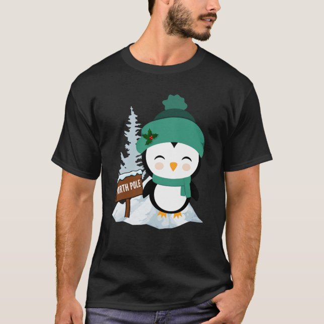 T-shirt Penguin Perdu Dans Le Pôle Nord Penguin (Devant)