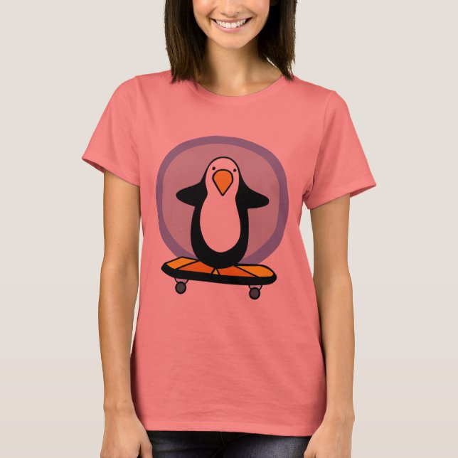 T-shirt Penguin Skateboarder (Devant)