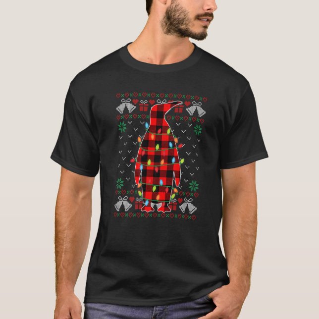 T-shirt Penguin Xmas éclaire un doux pull de Noël (Devant)