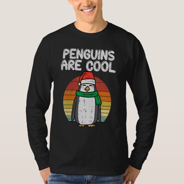 T-shirt Penguins Are Cool  Animal Christmas Xmas Men Women (Devant)